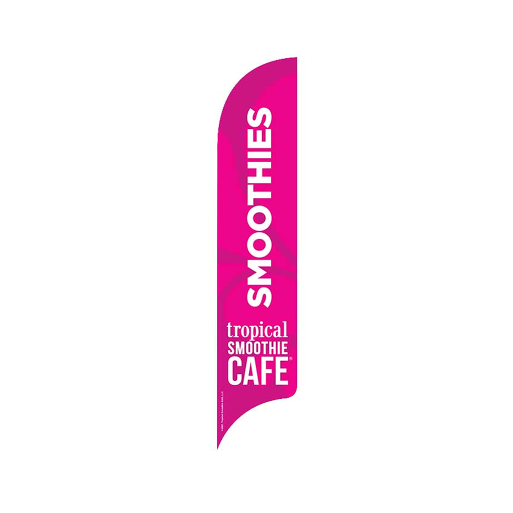 15' Tropical Smoothie Cafe Pink Smoothies AdverSail Flag