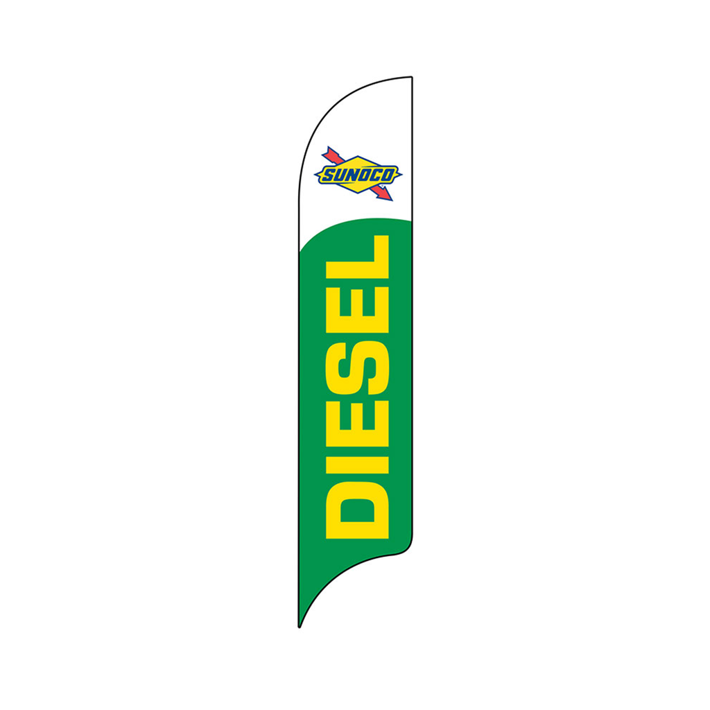 15' Sunoco Green Diesel AdverSail Flag 