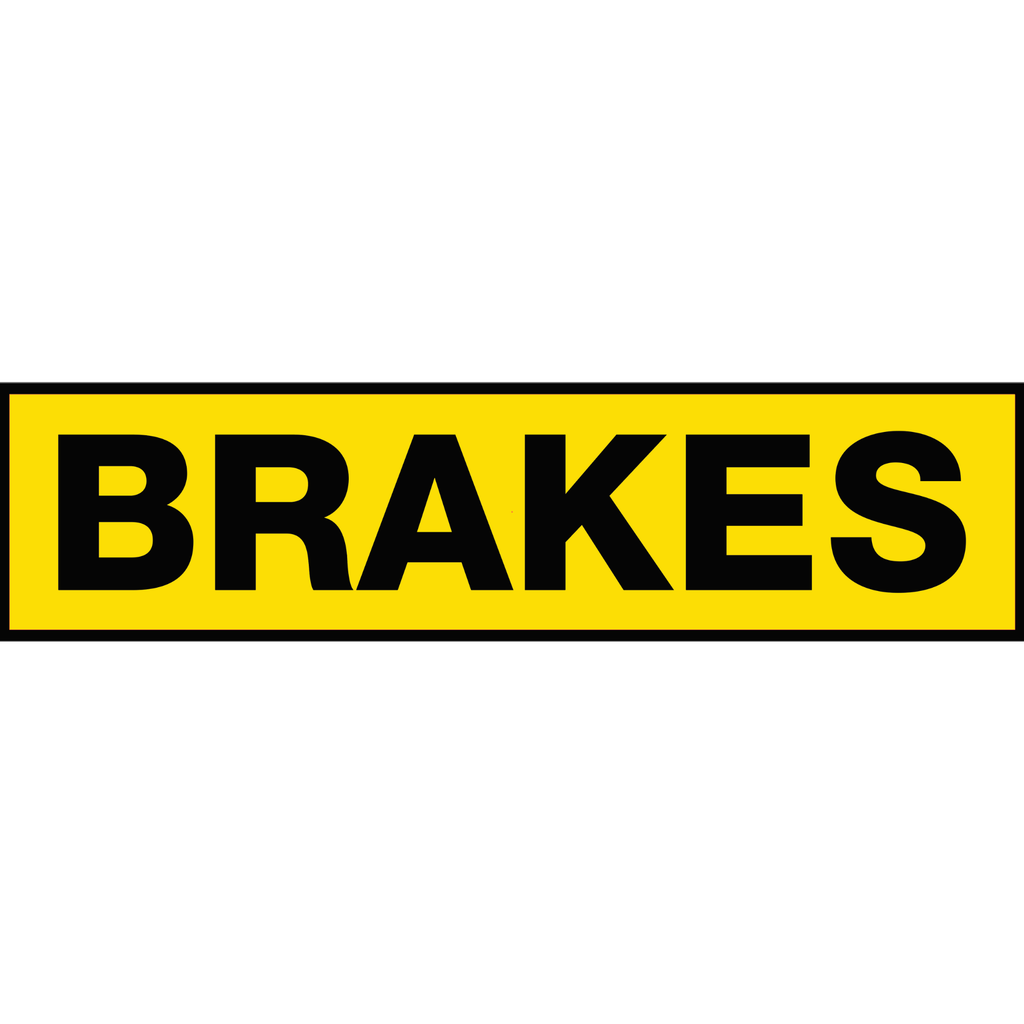 2' x 8' FullSpeed Automotive Yellow Brakes Mesh Bay Banner (single-sided) 