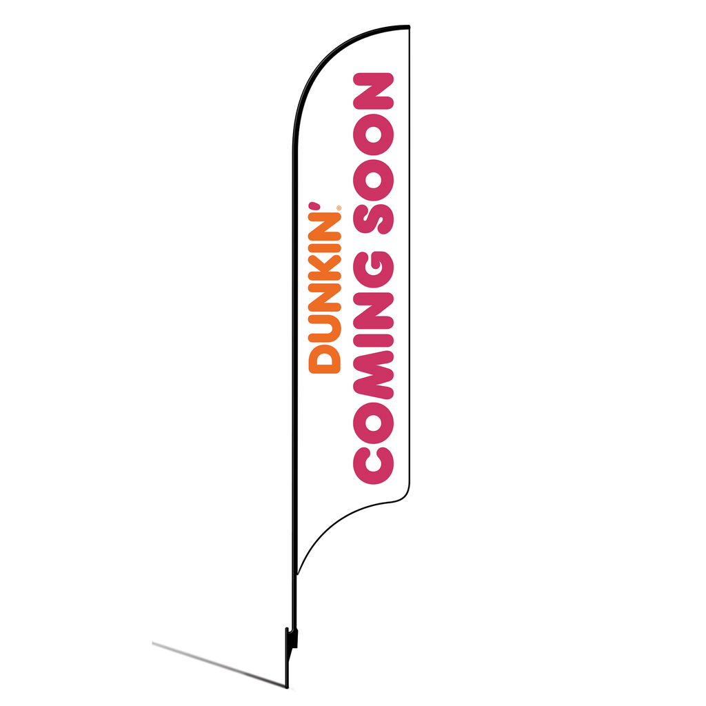 Kit for 15' Dunkin' Donuts White Coming Soon AdverSail