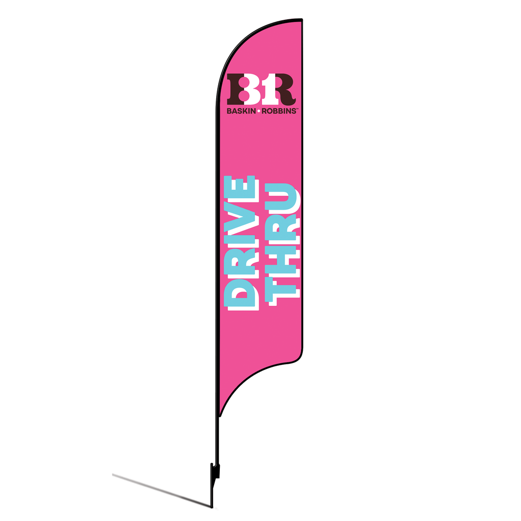 Kit for 15' Baskin Robbins Pink Drive Thru AdverSail 